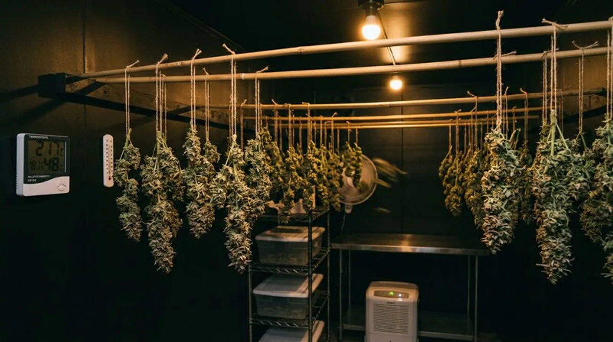 Cannabis harvest drying